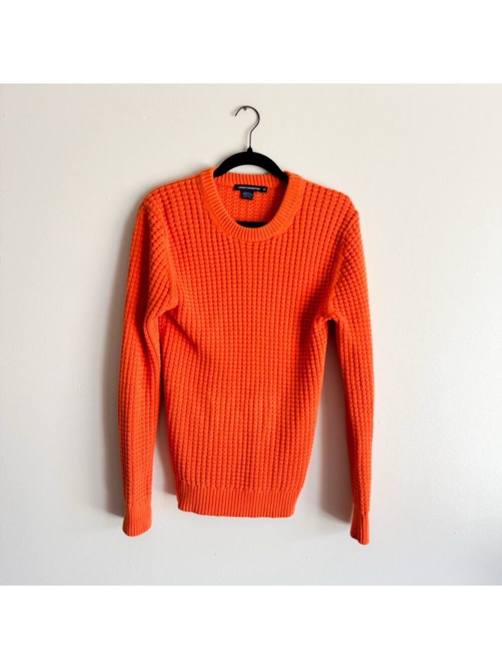French Connection Orange Open Knit Sweater - XS
